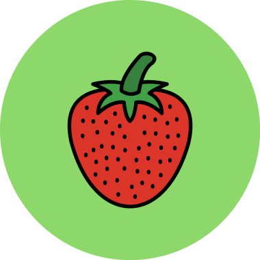 Moda biçimi izole edilmiş arka planda çilek simgesi