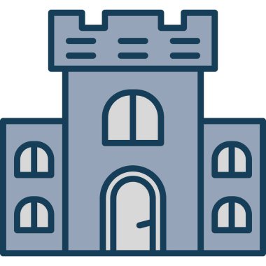 Şato. Web simgesi basit illüstrasyon