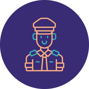 Polis memuru simgesinin vektör illüstrasyonu