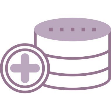 veritabanı simgesi, veritabanı vektör illüstrasyonu, veritabanı deposu, sunucu simgesi, sunucu simgesi