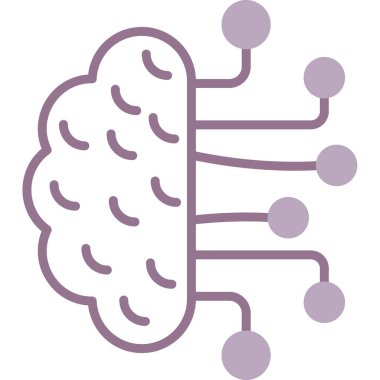 Beyin. Web simgesi basit illüstrasyon