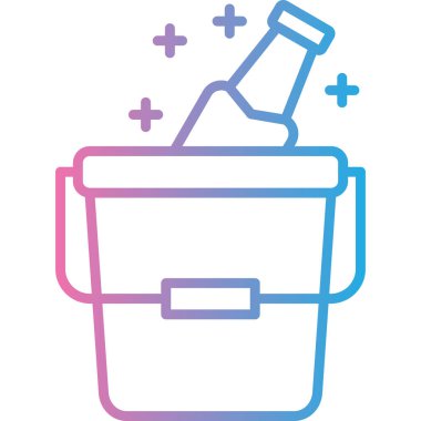 Kova simgesi, vektör illüstrasyonu basit tasarım