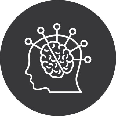 Vektör Beyin simgesi illüstrasyonu