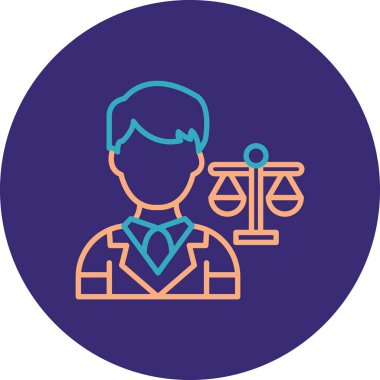 Hukuk simgesinin vektör illüstrasyonu