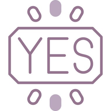 Evet işaret. Web simgesi