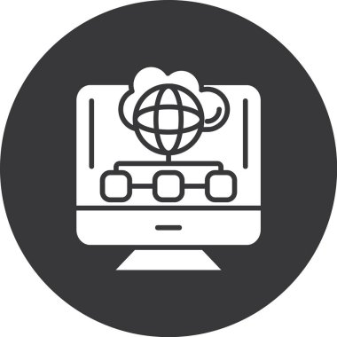network connection line icon, vector illustration
