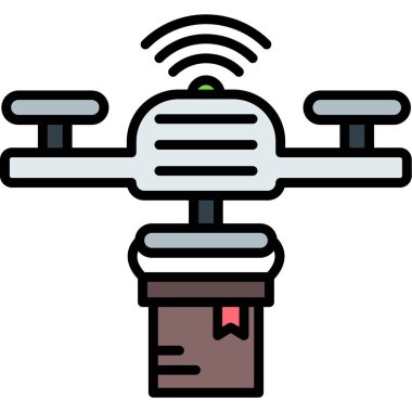 uydu simgesi. ana hat anten vektör simgesi rengi düz izole