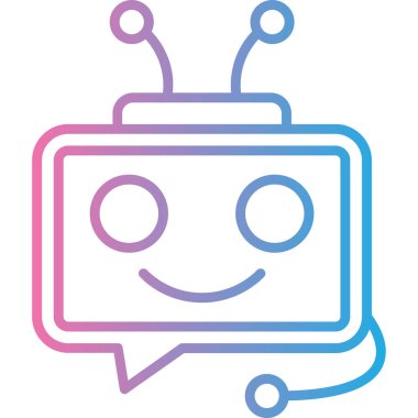 robot ikon vektör illüstrasyonu