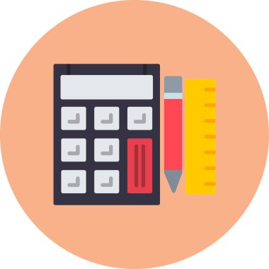 Hesap makinesi. Web simgesi basit illüstrasyon