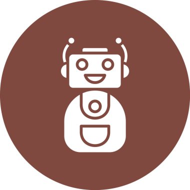 Bir robot simgesinin vektör illüstrasyonu
