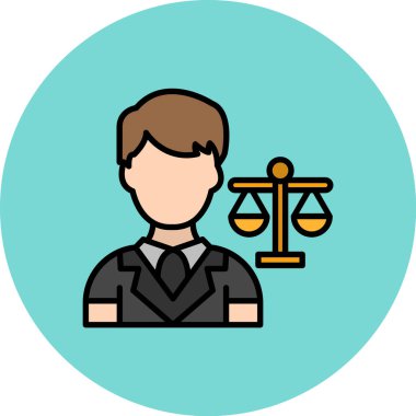 Avukat simgesi vektör illüstrasyonu
