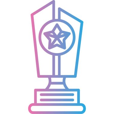 ödül kupasının modern simgesi, vektör illüstrasyonu