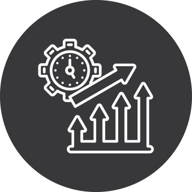 Saatin modern simgesinin vektör illüstrasyonu