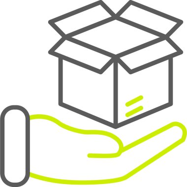 Teslimat. Web simgesi basit illüstrasyon