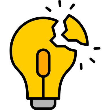 Çizgi film ampulünün vektör çizimi