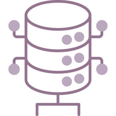 veritabanı. Web simgesi basit illüstrasyon