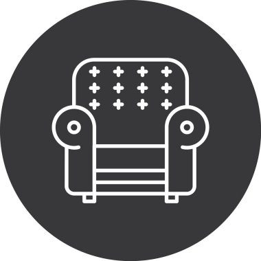 Sandalye simgesinin vektör illüstrasyonu