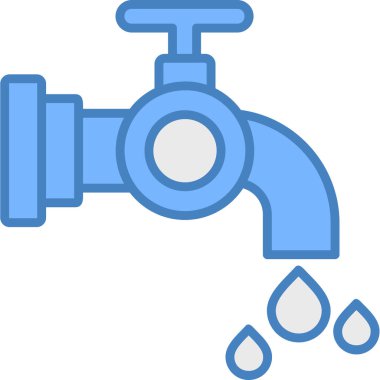 Musluk suyu. Basit illüstrasyon