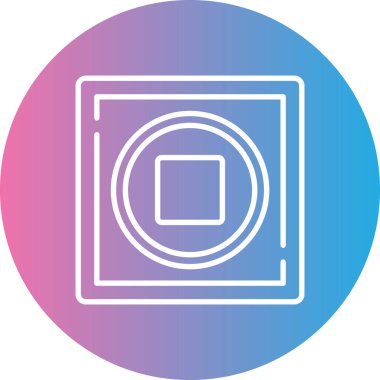 Bir daire simgesinin mavi ve beyaz arkaplanının vektör çizimi