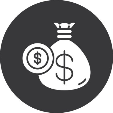 Para için. Web simgesi basit illüstrasyon