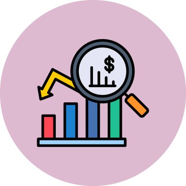 İş ve analizin vektör illüstrasyon tasarımı