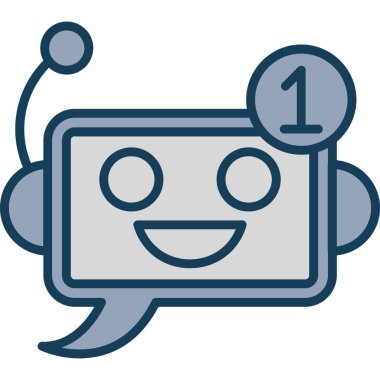 robot. Web simgesi basit illüstrasyon