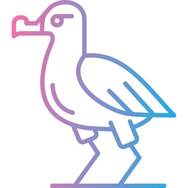 Papağan. Web simgesi basit illüstrasyon