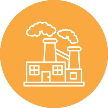 Fabrika. Web simgesi basit illüstrasyon