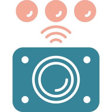 kamera simgesi vektör illüstrasyonu