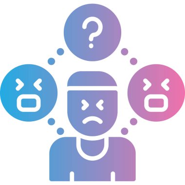 üzgün adam simgesi vektör illüstrasyonu