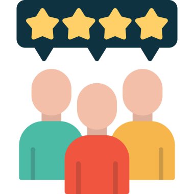 derecelendirme vektörü düz simgesi