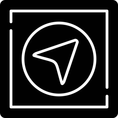 harita simgesi vektör illüstrasyonu