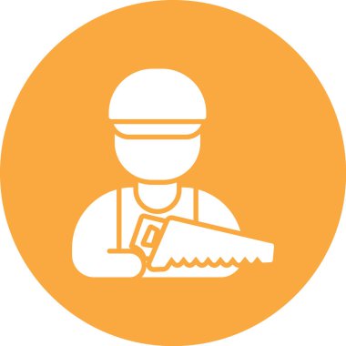 Bir işçi simgesinin vektör illüstrasyonu