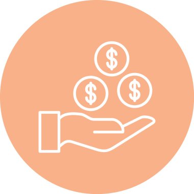 İş ve finans simgesinin vektör illüstrasyonu