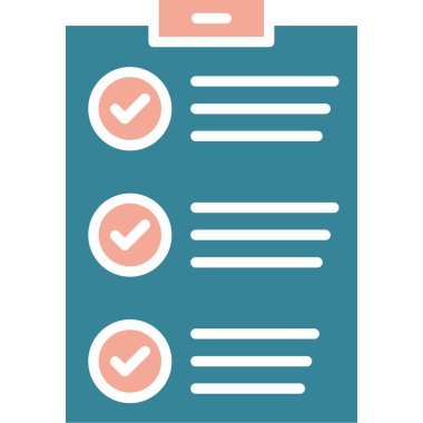 Kontrol listesi simgesi vektör illüstrasyonu