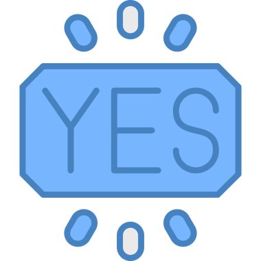 evet web etiketi düğmesi illüstrasyonu