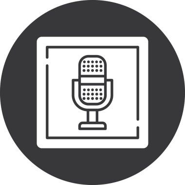 Podcast. Web simgesi basit tasarım