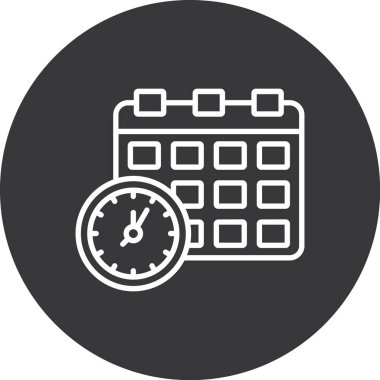 Saat simgesinin vektör illüstrasyonu