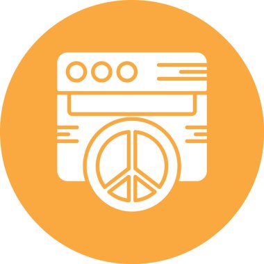 Barış. Web simgesi basit illüstrasyon