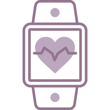 kalp atışı vektör illüstrasyonu, doldurulmuş çizgi simgesi