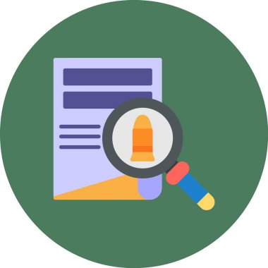 Arama renkli vektör simgesi