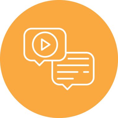 Konuşma baloncuğu simgesinin vektör çizimi