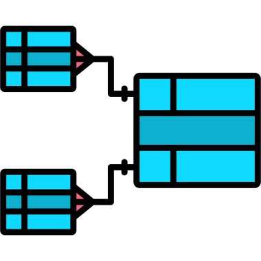 veri depolama simgesi. Web için basit veri depolama vektör simgeleri tasarımı