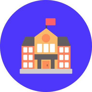 Şehirdeki bir binanın vektör çizimi