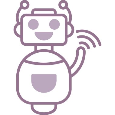 Robot Web simgesi basit illüstrasyon