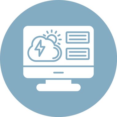 Bulut simgesi vektör illüstrasyonu