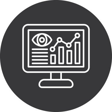 veri analiz simgesi vektör illüstrasyonu