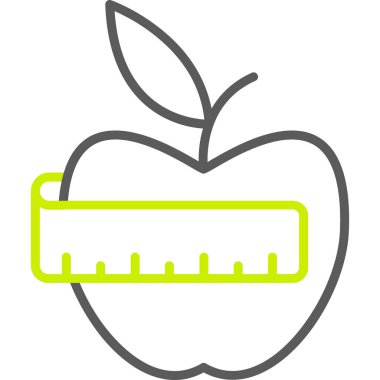 elma ikonu vektör illüstrasyonu