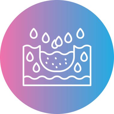 Su. Web simgesi basit illüstrasyon