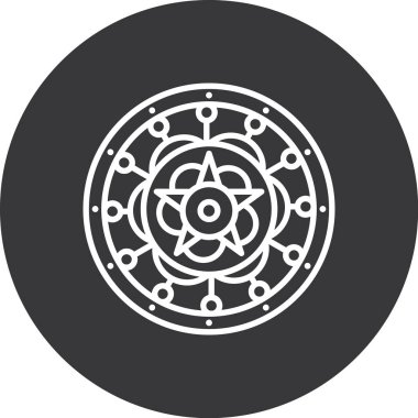 Çin Feneri ikonu, özet tarzı.